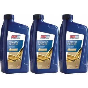 EUROLUB Cleantop C4 5W-30 Motoröl 3x 1l = 3 Liter