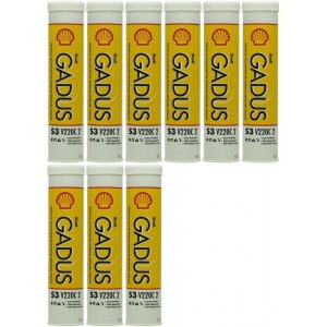 Shell Gadus S3 V220C 2 Mehrzweckfett Fett Kartusche 9x 400 Gramm