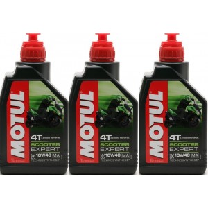 Motul Scooter Expert 4T 10W-40 MA Motorrad Motoröl 3x 1l = 3 Liter