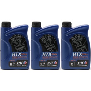Elf HTX 976+ Racing Lubricants 100 % Synthetic 2-T Motoröl 3x 1l = 3 Liter