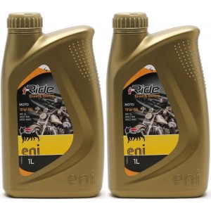 Eni i-Ride Street & Touring Moto 15W-50 Motorrad Motoröl 2x 1l = 2 Liter