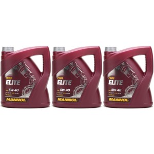 MANNOL Elite 5W-40 Motoröl 3x 4l = 12 Liter