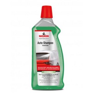 Nigrin 20605 Shampoo SnowFoam 1L Foam Schaum-Shampoo erzeugt dichten,langhaftenden,schmutzlösenden Schaumteppich,Bubblegum-Duft