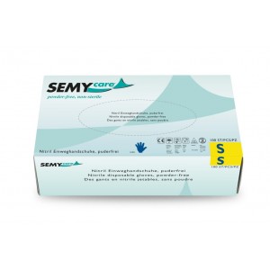 Nitril-Einweghandschuhe, blau puderfrei, Größe L, "SEMYcare" SC-358 100er Pack