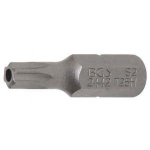BGS 2442 Bit | Länge 25 mm | Antrieb Außensechskant 6,3 mm (1/4"") | T-Profil (für Torx) mit Bohrung T25