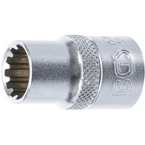 BGS 10213 Steckschlüssel-Einsatz Gear Lock | Antrieb Innenvierkant 12,5 mm (1/2"") | SW 13 mm