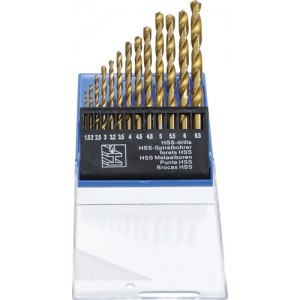 BGS 50813 HSS-Spiralbohrer-Satz | titan-nitriert | 1,5 - 6,5 mm | 13-tlg.