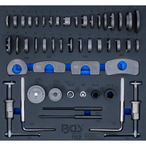 BGS 1102 Werkstattwageneinlage 2/3: Bremskolben-Rückstell-Satz | 50-tlg.