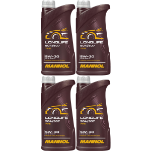 Mannol 7715 LONGLIFE 504/507 5W-30 Motoröl 4x 1l = 4 Liter