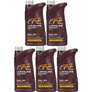 Mannol 7715 LONGLIFE 504/507 5W-30 Motoröl 5x 1l = 5 Liter