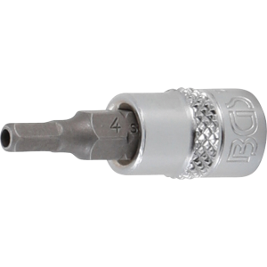 BGS 5156-4 Bit-Einsatz | Antrieb Innenvierkant 6,3 mm (1/4"") | Innensechskant mit Bohrung 4 mm