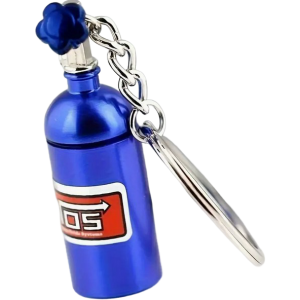 Schlüsselanhänger NOS Nitrogen Flasche Nitro Turbo Tuning Farbe BLAU