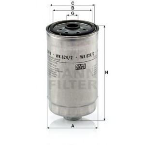 MANN-FILTER WK 824/2 - Kraftstofffilter