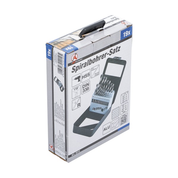 BGS HSS-Spiralbohrer-Satz | 1 - 10 mm | 19-tlg.