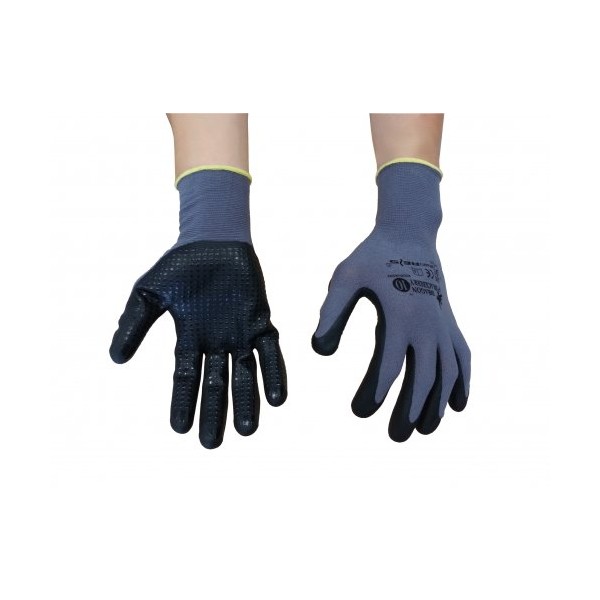Mechaniker-Handschuhe mit Nitrilnoppen Gr.10