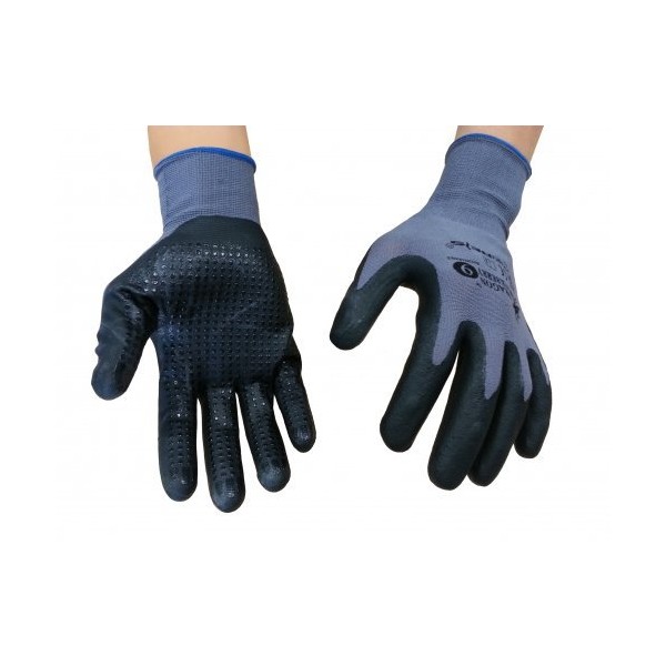 Mechaniker-Handschuhe mit Nitrilnoppen Gr.8