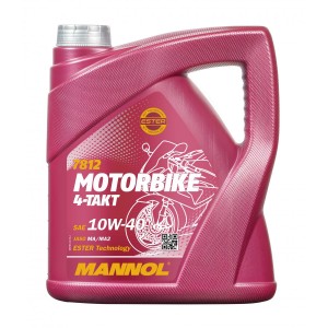 Mannol 7812 4-Takt Motorbike 10W-40 synthetisches Motorrad Motoröl 4l Kanister