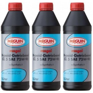 Meguin megol 4650 Hypoid-Getriebeöl GL5 SAE 75W-90 (vollsynth.) 3x 1l = 3 Liter