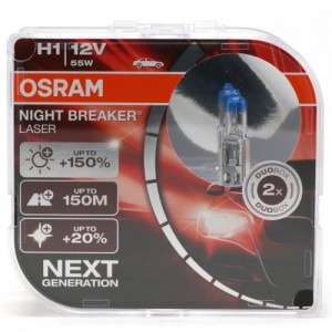 Osram H1 NIGHT BREAKER® LASER Next Generation 12V 55W P14,5s Duobox