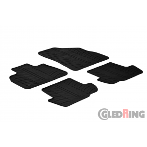 Original Gledring Passform Fußmatten Gummimatten 4 Tlg.+Fixing - Citroen DS5 2012->