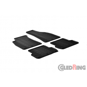 Original Gledring Passform Fußmatten Gummimatten 4 Tlg.+Fixing - Audi A4 (8E) 2001-2006