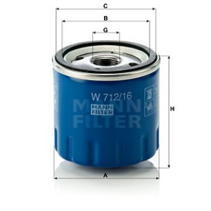 MANN-FILTER W 712/16 - Ölfilter