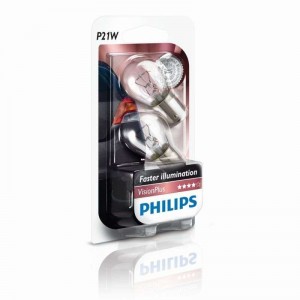 Philips P21W 12V 21W BA15s VisionPlus + 50% Blister 2st.