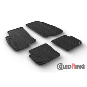 Original Gledring Passform Fußmatten Gummimatten 4 Tlg.+Fixing - Fiat Punto 2014->