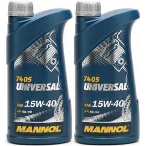 Mannol Universal 15W-40 Motoröl 2x 1l = 2 Liter
