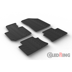 Original Gledring Passform Fußmatten Gummimatten 4 Tlg.+Fixing - Kia Soul 2014->