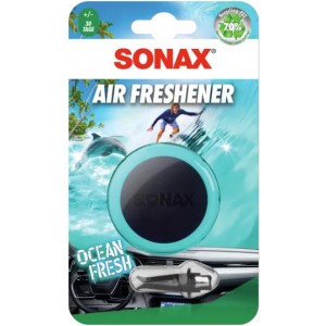 SONAX Air Freshener Ocean-fresh 1 Stück Lufterfrischer mit frischem Duft und langanhaltendem Dufterlebnis für den Fahrzeuginnenraum | Art-Nr. 03640410