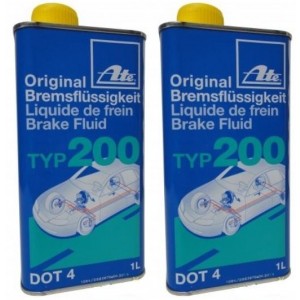 ATE Original Bremsflüssigkeit Typ 200 DOT 4 - 1 Liter 2x 1l = 2 Liter
