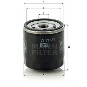 MANN-FILTER W 714/3 - Ölfilter