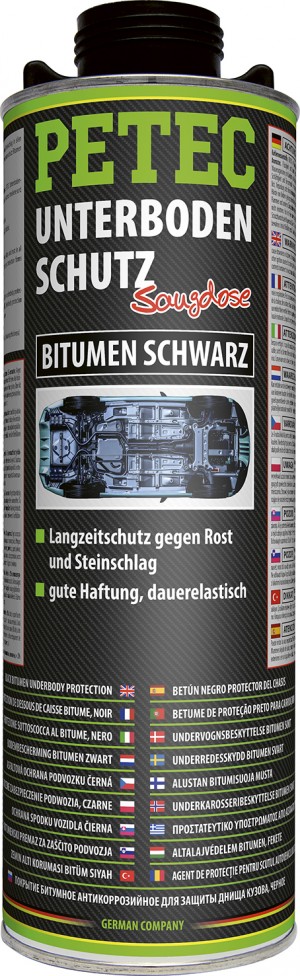 Petec Unterbodenschutz Bitumen Saugdose schwarz 1000ml