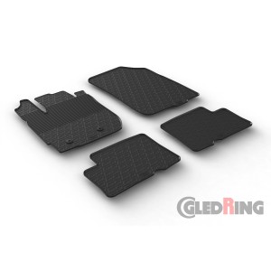 Original Gledring Passform Fußmatten Gummimatten 4 Tlg.+Fixing - Dacia Duster 2015 ->12.2017