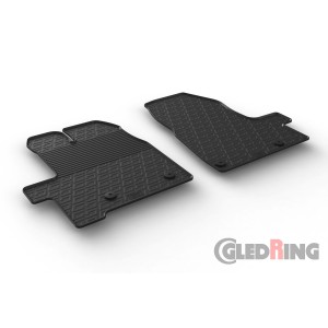 Original Gledring Passform Fußmatten Gummimatten 2 Tlg.-Fixing - Ford Tourneo Custom 09.2012-> FL 01.2018->