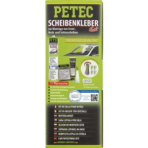 Petec Scheibenkleber-Set, 310ml Kartusche