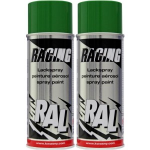 RACING Lackspray RAL 6002 Laubgrün 2x 400 Milliliter
