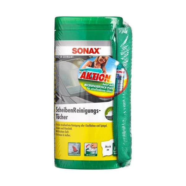 SONAX Scheiben Reinigungs Tücher Box + Gratis