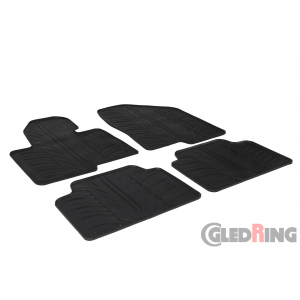 Original Gledring Passform Fußmatten Gummimatten 4 Tlg.+Fixing - Hyundai Santa Fe 2012->10.2018
