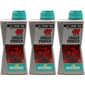 MOTOREX 4T Cross Power SAE 10W-50 Motorrad Motoröl 3x 1l = 3 Liter