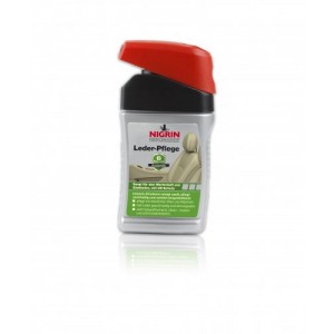Nigrin 73893 Auto Leder-Pflege 300ml auf Basis von natürlichen Ölen und Wachsen, für die Reinigung und Pflege von Glattleder, bis zu 6 Monate Schutz, farbecht