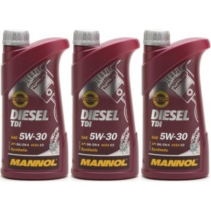 Mannol Diesel TDI 5W-30 Motoröl 3x 1l = 3 Liter