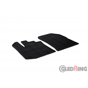 Original Gledring Passform Fußmatten Gummimatten 2 Tlg.-Fixing - Dacia Dokker Furgon 2013->