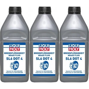 Liqui Moly 21168 Bremsflüssigkeit SL6 DOT 4 3x 1l = 3 Liter