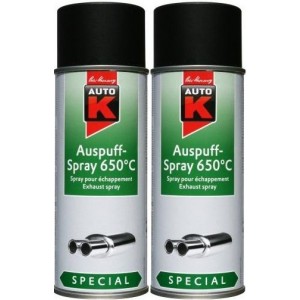 Auto-K Special Auspuffspray 650°C schwarz, 2x 400 Milliliter