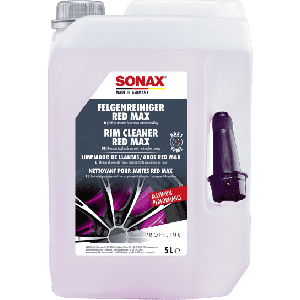 SONAX FelgenReiniger Red Max 5l entfernt stärksten Bremsstaub mit Farbumschlag | Art-Nr. 02315050