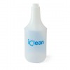 iclean Flasche mit Mischskala 1L (Hochwertige 1 Liter HDPE-Zylinderflasche mit Verdünnungsskala)