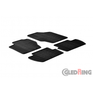 Original Gledring Passform Fußmatten Gummimatten 4 Tlg.+Fixing - Citroen C4 2005 -2009