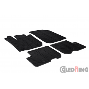 Original Gledring Passform Fußmatten Gummimatten 4 Tlg.+Fixing - Dacia Logan 2013->